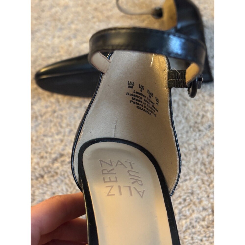 Naturalizer Gianna Pumps Womens 8 Black Leather Chic Office Professional - Picture 6 of 9